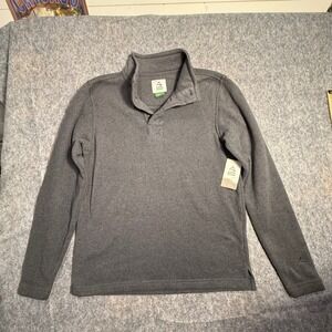 Alpine Design Mens Fleece Pullover Charcoal Gray Quarter Button 960F13ADM07-CH M